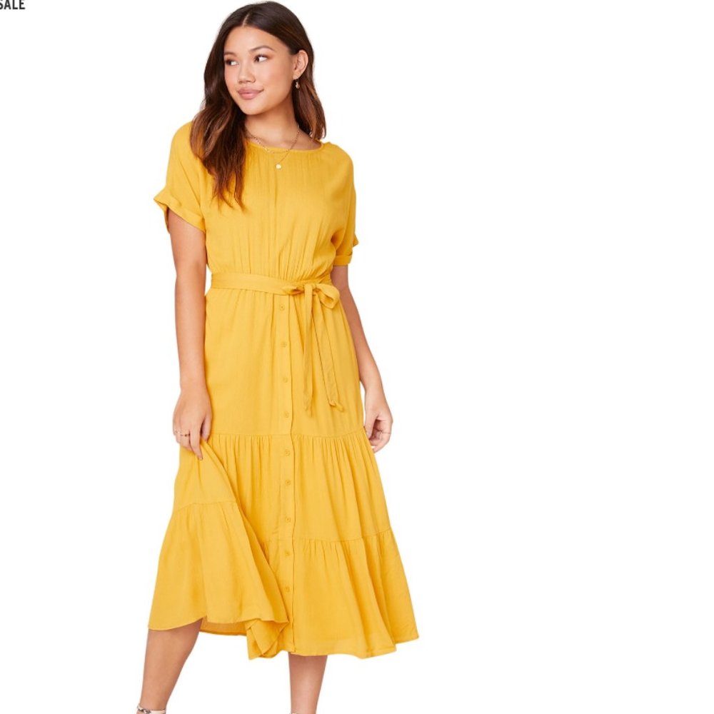 BB Dakota Sundown Dress in Canary Yellow